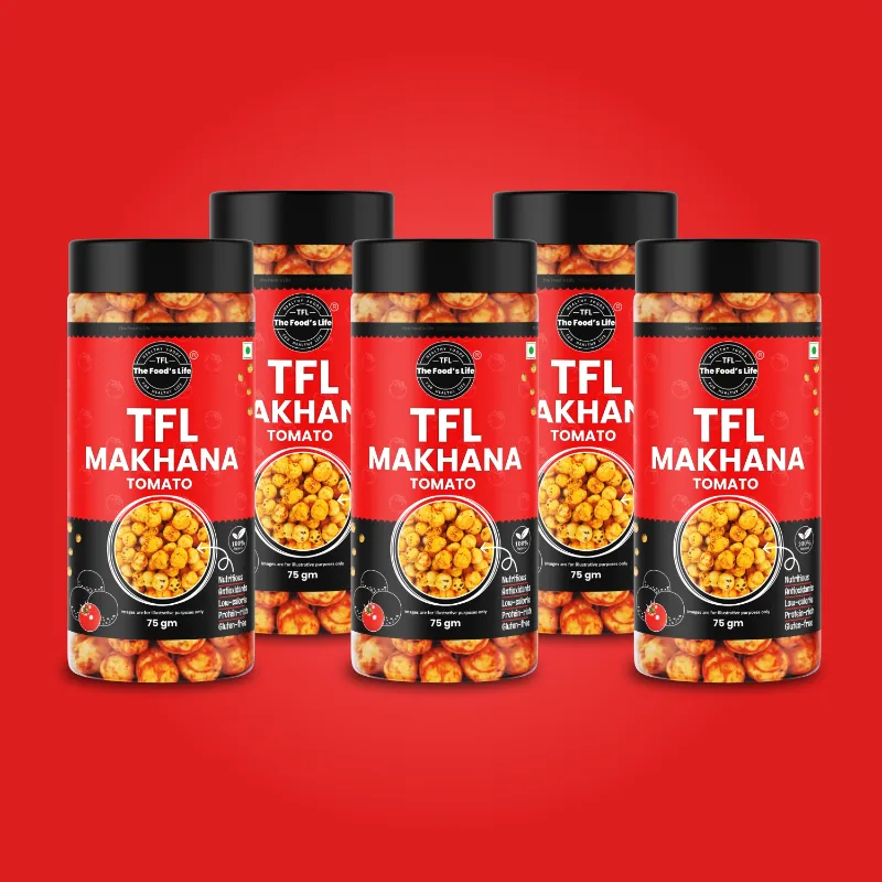 TANGY TOMATO MAKHANA 75 GR PACK 5
