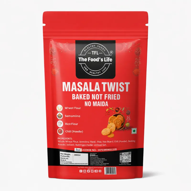 Masala Twist Puri | Baked Not Fried Snack | No Maida |200g Masala Twist Puri | Baked Not Fried Snack | No Maida |200g