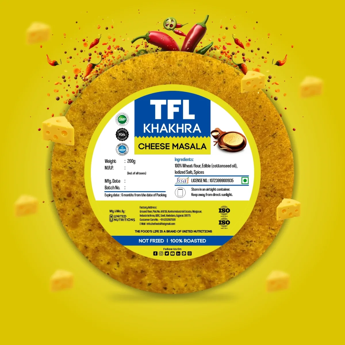 Cheese Masala Khakhra 200 gm